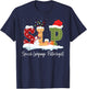 SLP Speech Language Pathologist Christmas Cheer Winter Fun T-Shirt - T-Shirt | Navy