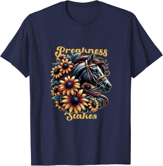 Preakness Stakes Horse Racing Outfit Women's Design T-Shirt - T-Shirt | Navy