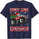 Candy Cane Crusher Construction Truck Holiday Christmas T-Shirt - T-Shirt | Navy