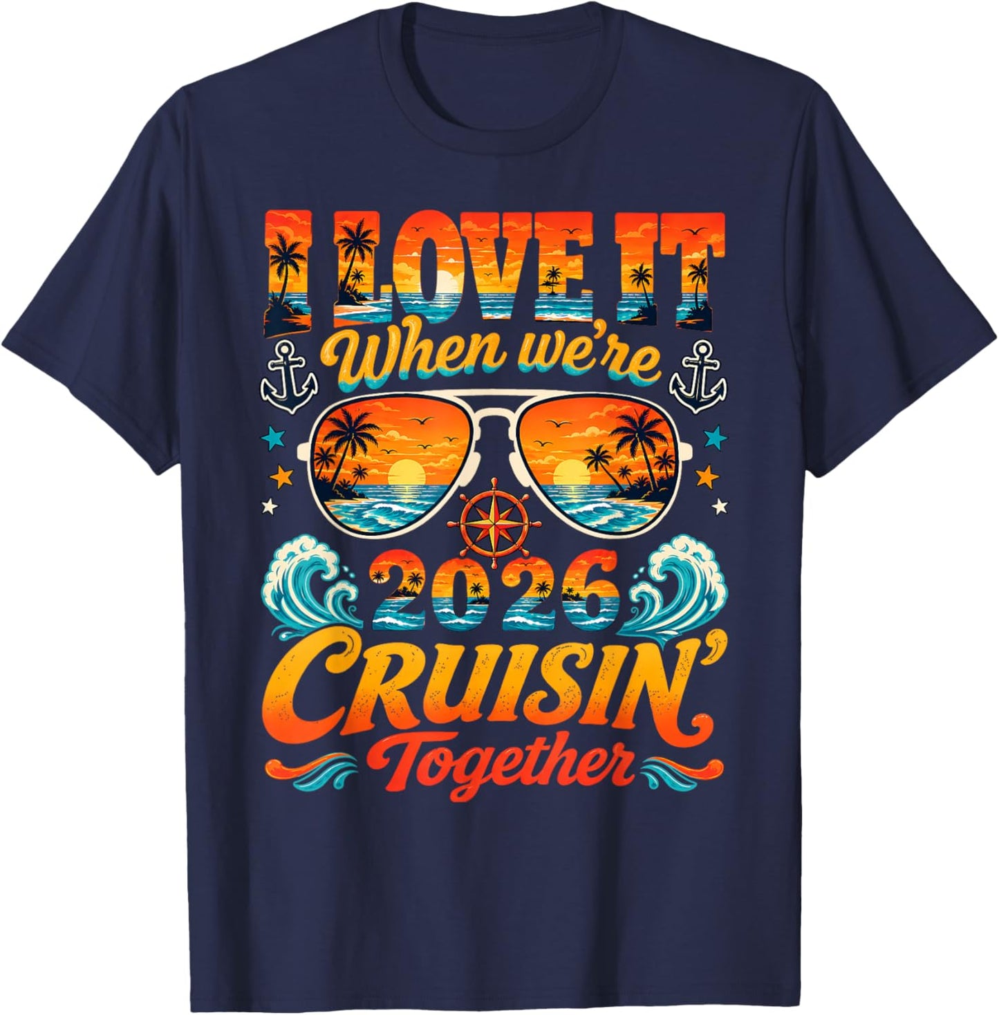 Family Cruise Shirts 2026 Matching Squad Summer Vacation T-Shirt - T-Shirt | Navy