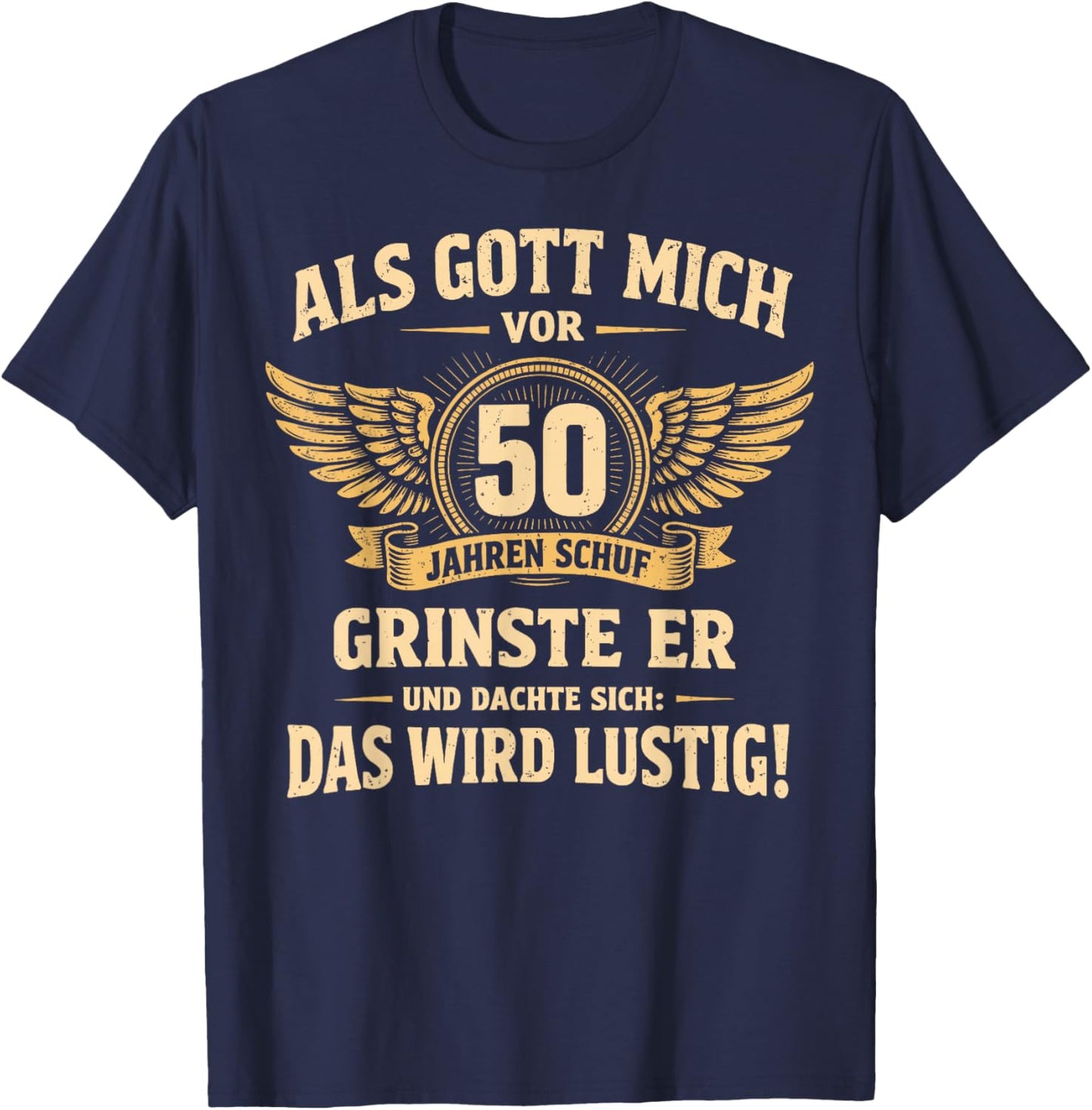 50th Birthday Man Woman 50 Years 1976 Decorative Funny Gift T-Shirt - T-Shirt | Navy