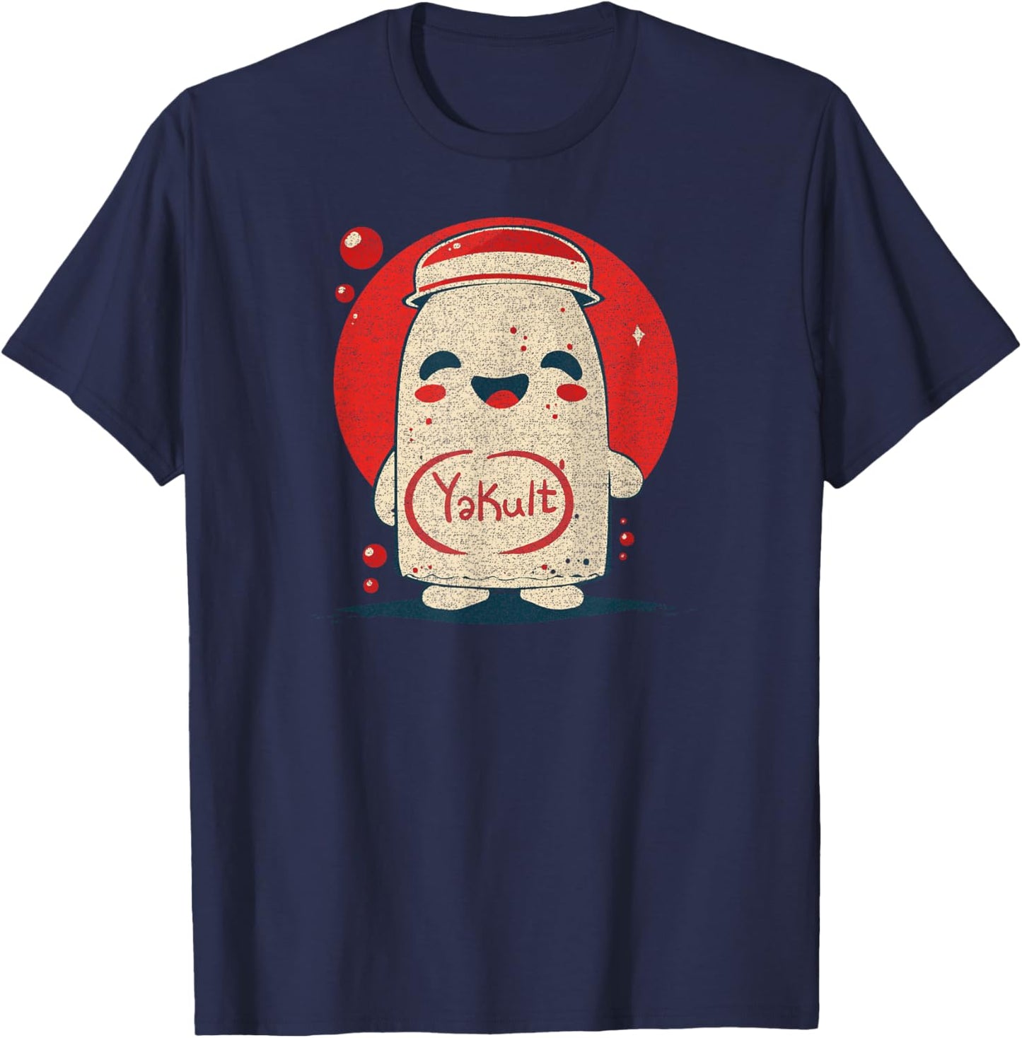 Sweet Japanese Yoghurt Yakuruto Milk Drink Yakult T-Shirt - T-Shirt | Navy