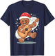 Gingerbread Playing Guitar T-Shirt - T-Shirt | Navy