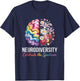 Awareness Neurodiversity Celebrate The Spectrum Colorful T-Shirt - T-Shirt | Navy