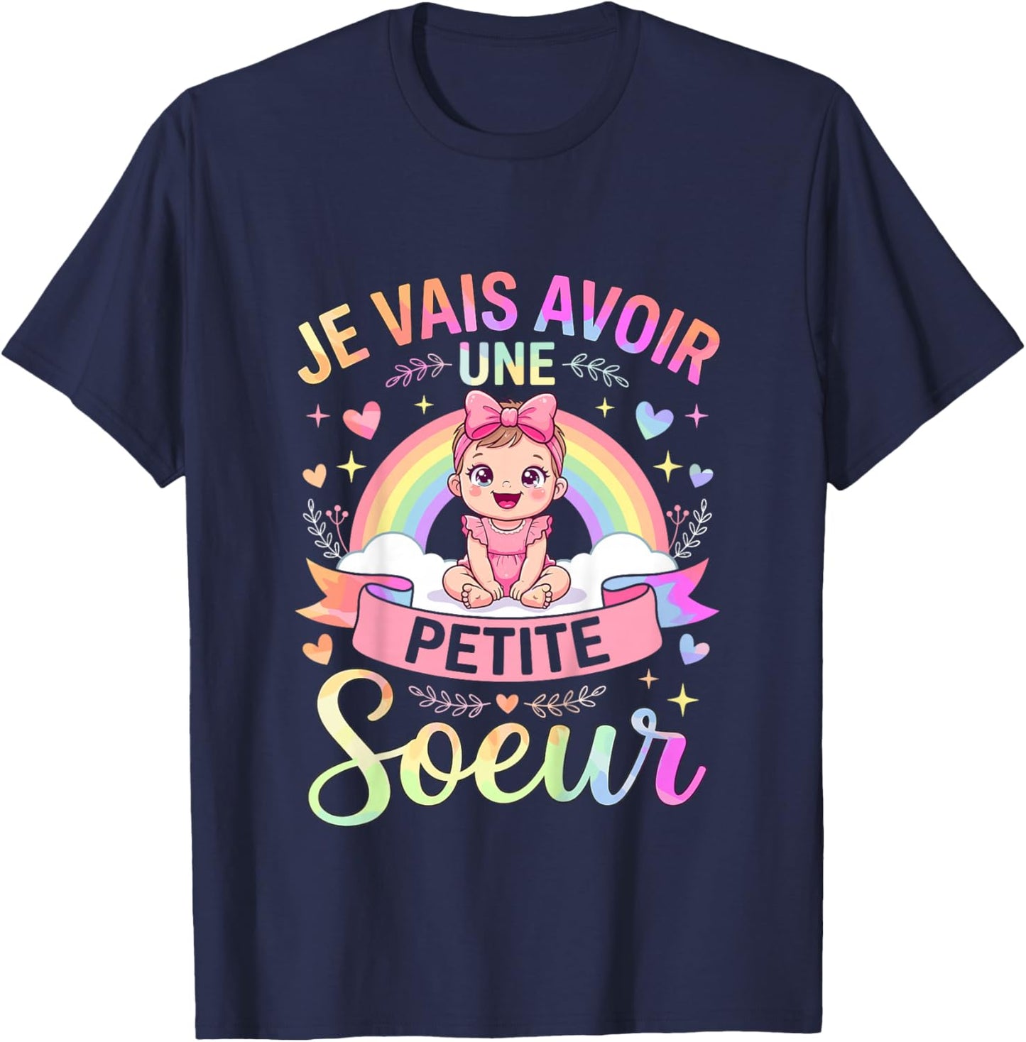 Enfant Annonce Grossesse - Bientôt Je Vais Avoir Une Petit Soeur T-Shirt - T-Shirt | Navy