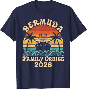 Family Cruise Bermuda 2026 Matching Vacation Trip Group T-Shirt - T-Shirt | Navy