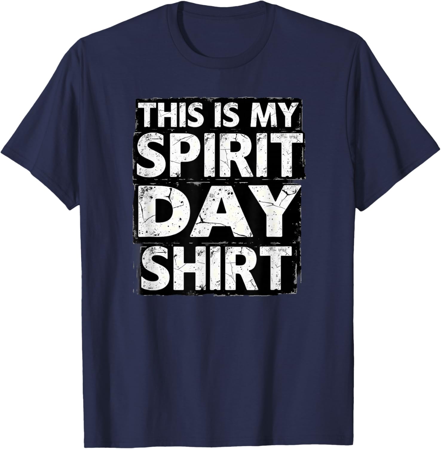 Retro Employee Coworker This is My Spirit Day T-Shirt - T-Shirt | Navy