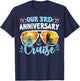 Our 3rd Anniversary Cruise Husband Wife Couples Cruise Party T-Shirt - T-Shirt | Navy