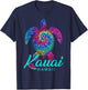 Kauai Hawaii Tribal Tie Dye Sea Turtle T-Shirt - T-Shirt | Navy