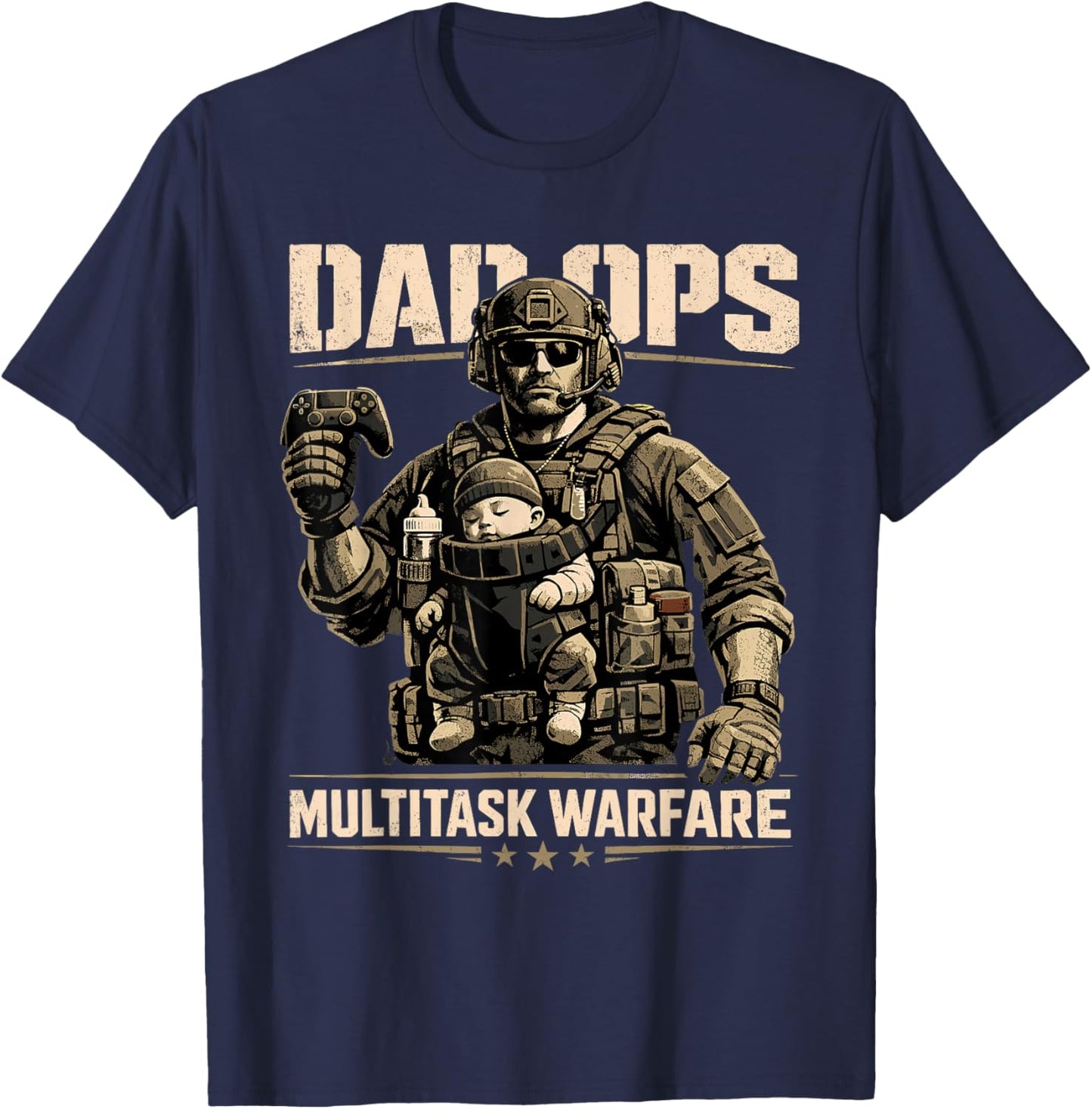 Gaming Fathers Day Dad to Be New Father Gifts for Gamer Dad T-Shirt - T-Shirt | Navy