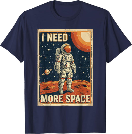 Vintage Astronaut Nerd Planets Space Astronomer Solar System T-Shirt - T-Shirt | Navy