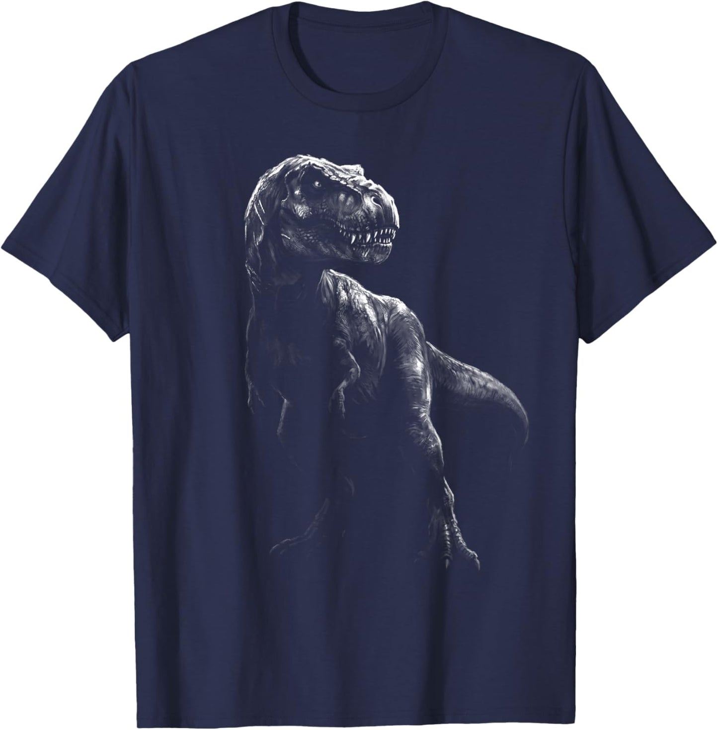 T Rex Portrait Dinosaur Vintage Art Dino Retro T-Shirt - T-Shirt | Navy