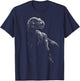 T Rex Portrait Dinosaur Vintage Art Dino Retro T-Shirt - T-Shirt | Navy