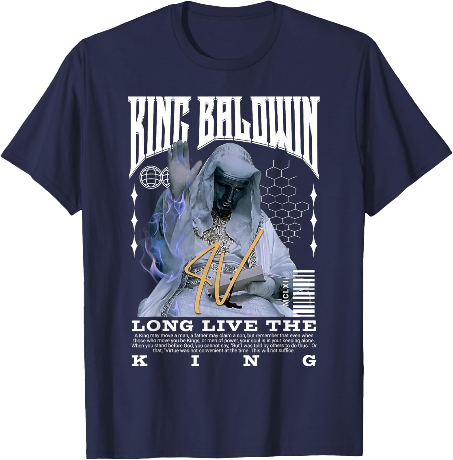 King Baldwin IV T-Shirt - T-Shirt | Navy
