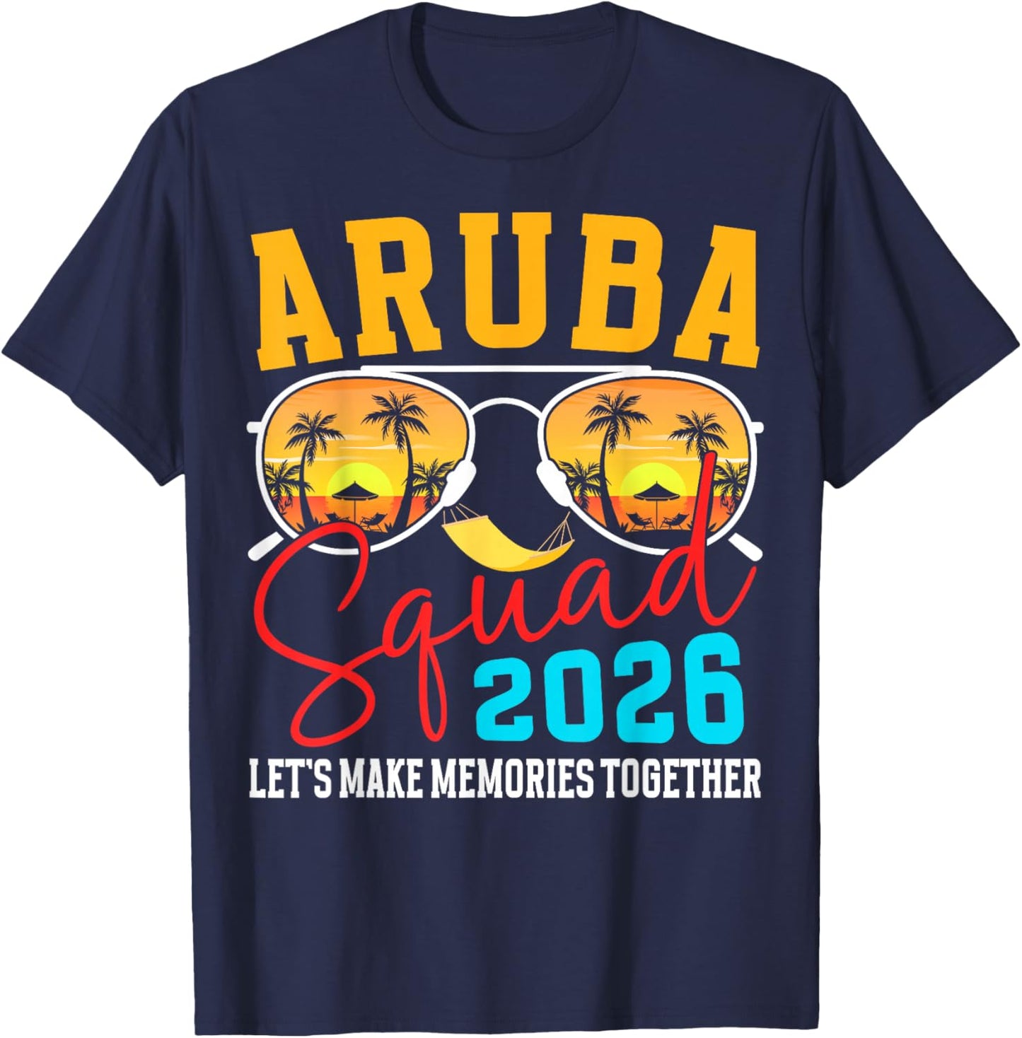 Aruba Squad 2026 Vacation Friends Family Matching Group T-Shirt - T-Shirt | Navy