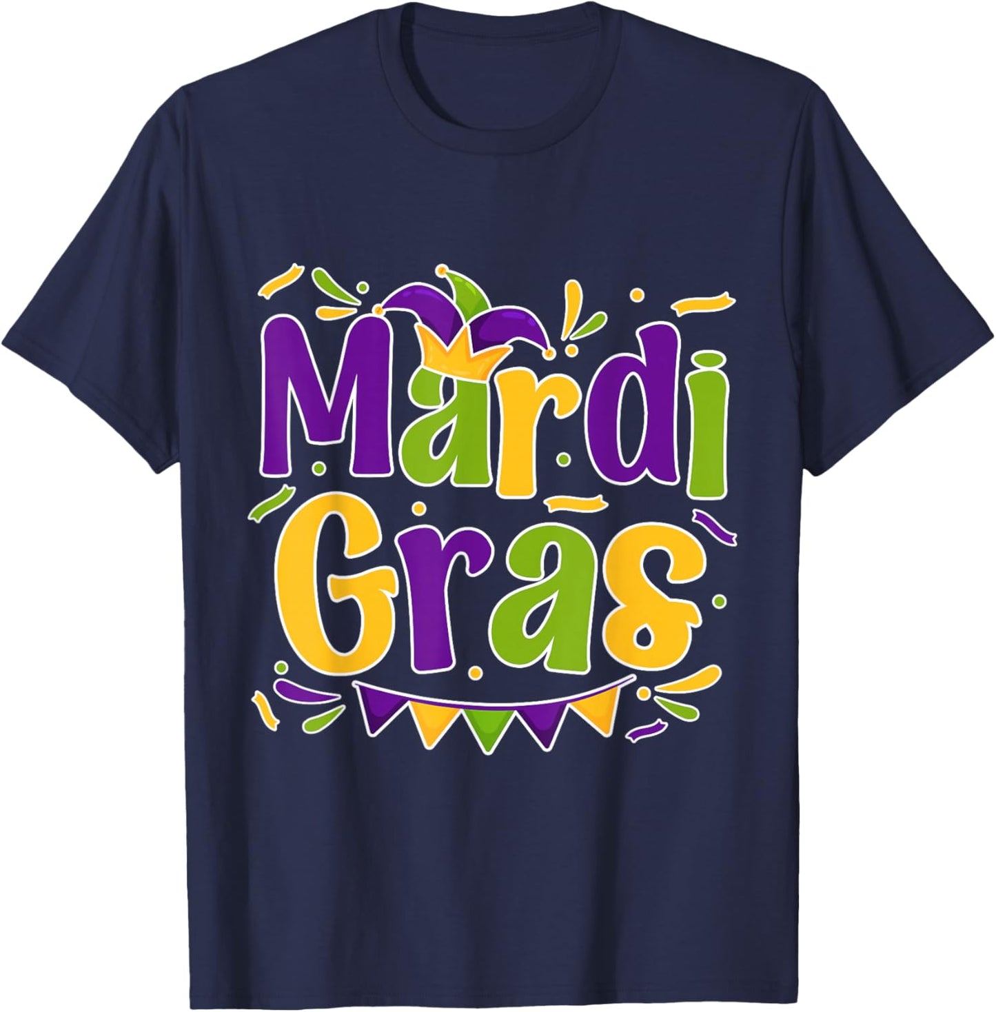 Mardi Gras Men Women Boy Girl Louisiana Carnival New Orleans T-Shirt - T-Shirt | Navy