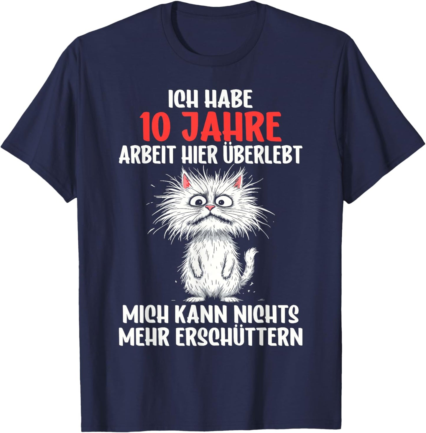 10 Jähriges Dienstjubiläum Firmenjubiläum 10 Jubiläum Arbeit T-Shirt - T-Shirt | Navy