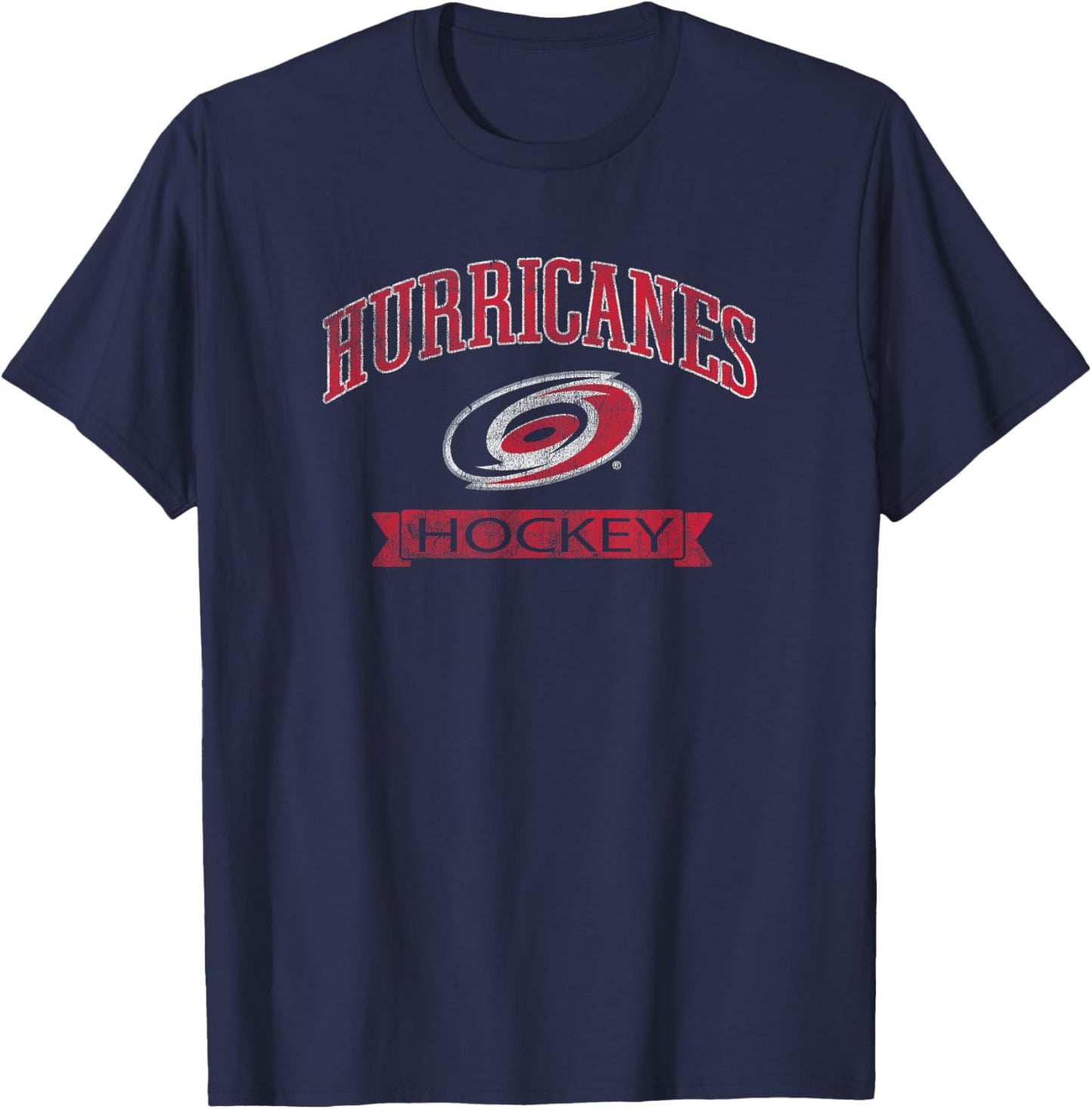 Carolina Hurricanes Vintage Hockey Black Officially Licensed T-Shirt - T-Shirt | Navy