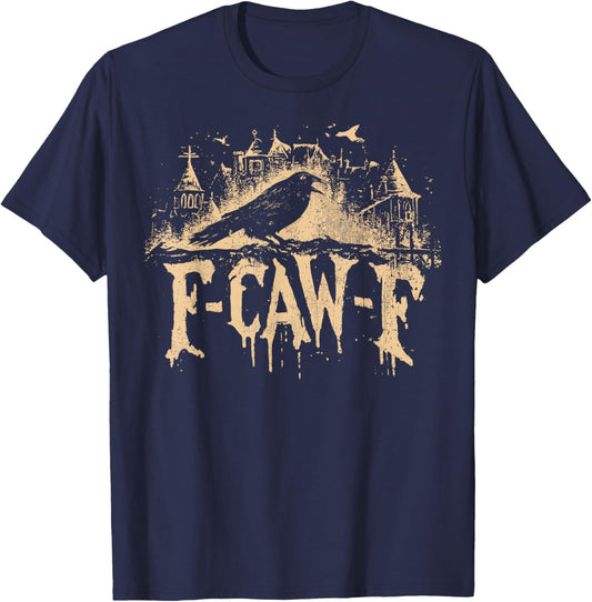 F Caw F Meme Gothic T-Shirt - T-Shirt | Navy