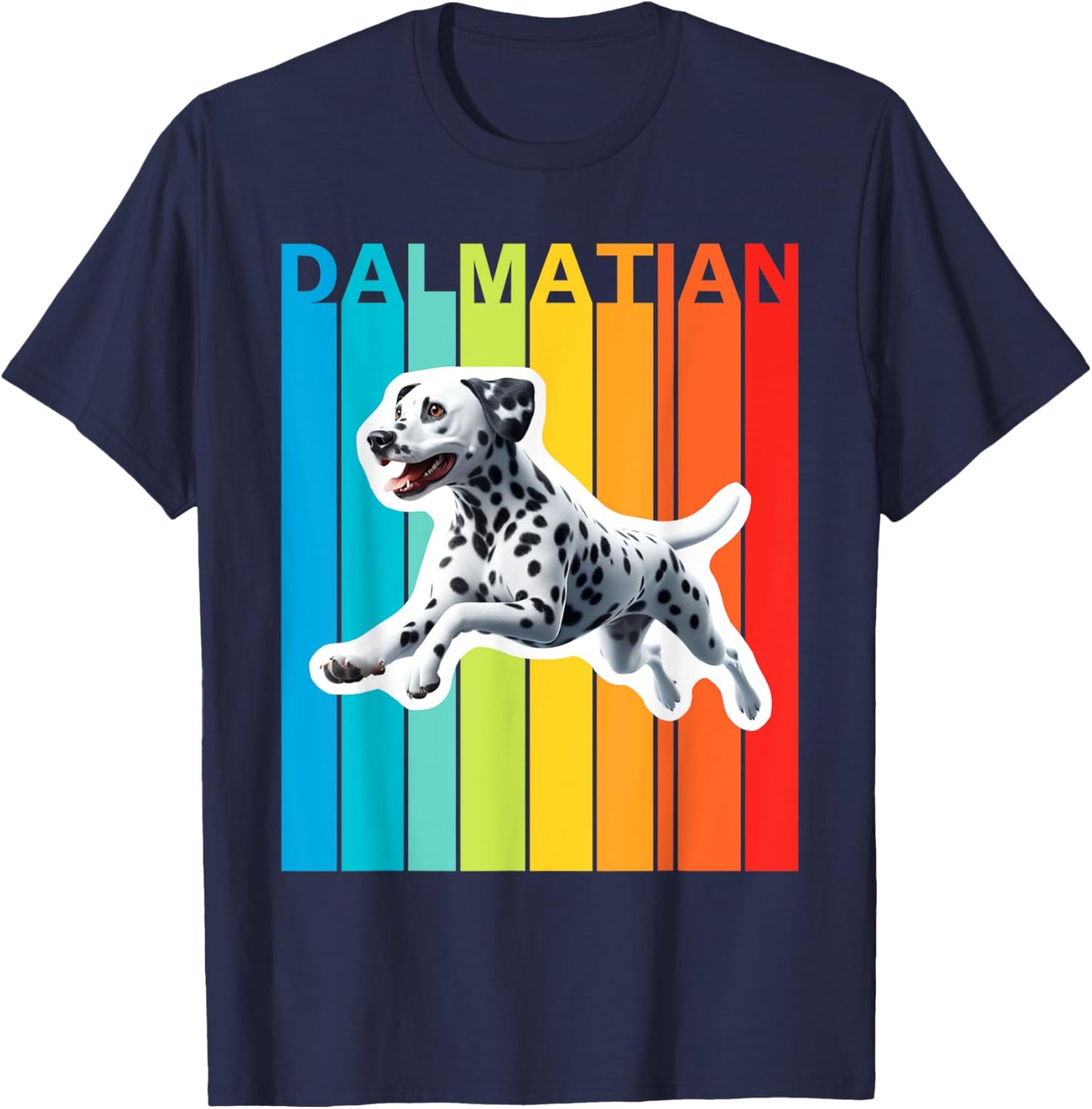Colorful Dalmatian T-Shirt - T-Shirt | Navy
