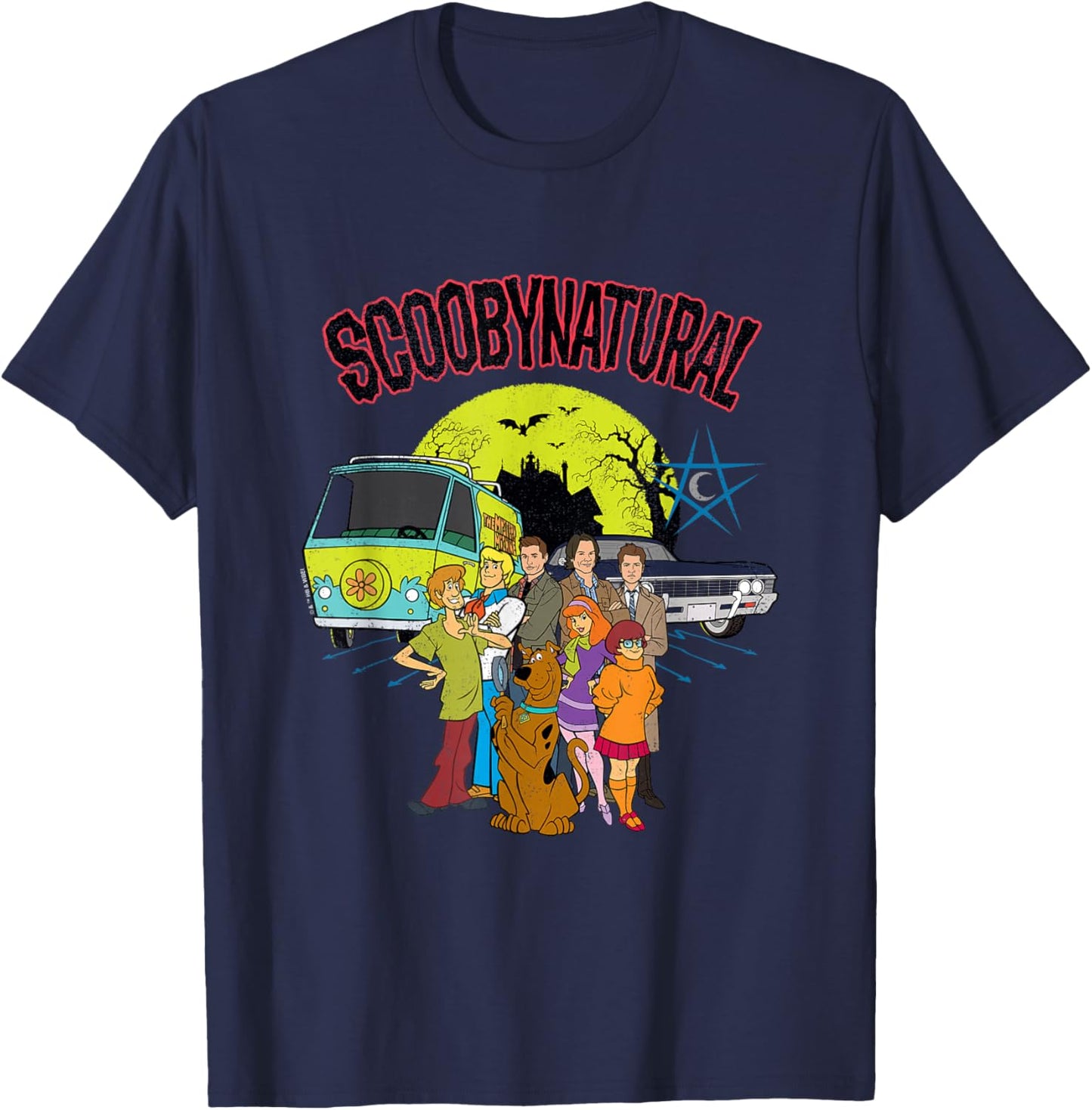 Scooby-Doo Scoobynthetic Mystery Machine and Baby with Gang T-Shirt - T-Shirt | Navy