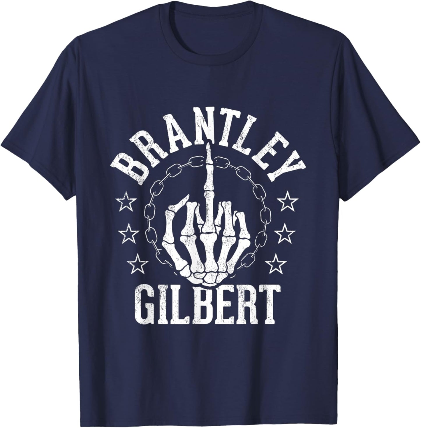 Brantley Gilbert - Middle Finger T-Shirt - T-Shirt | Navy