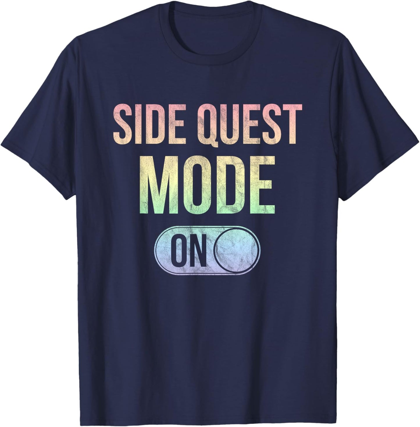 Side Quest Mode On - Funny Rave EDM Festival Gamer T-Shirt - T-Shirt | Navy