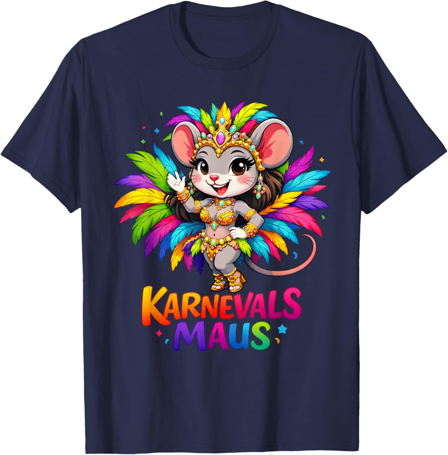 Carnival Mouse Costume for Fancy Dress and Carnival T-Shirt - T-Shirt | Navy