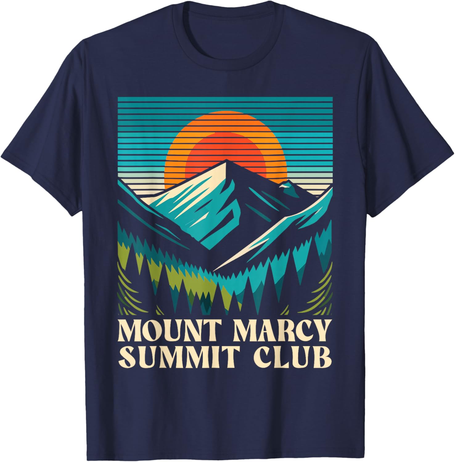 Mount Marcy Summit Club, Mt Marcy T-Shirt - T-Shirt | Navy