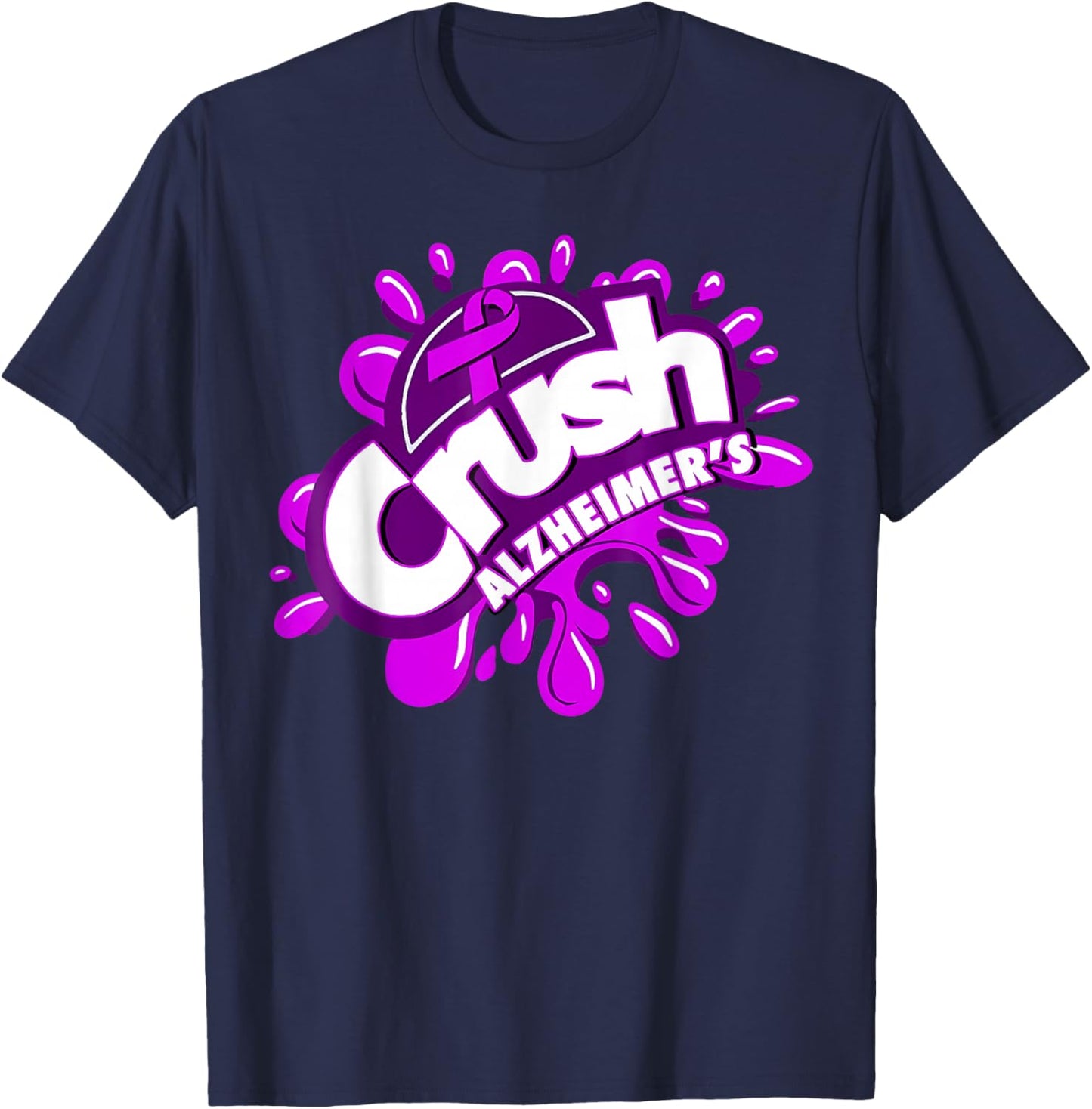 Crush Alzheimer's T-Shirt - T-Shirt | Navy