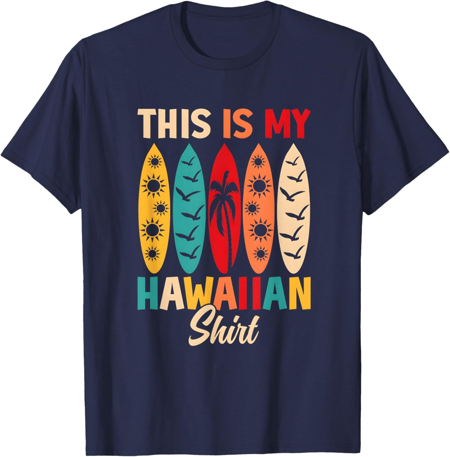 Vintage Tropical T-Shirt - T-Shirt | Navy