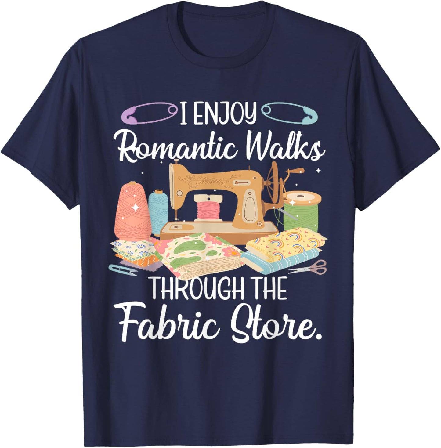 Funny Sewing Art For Mom Women Sewing Machine Quilting Sewer T-Shirt - T-Shirt | Navy