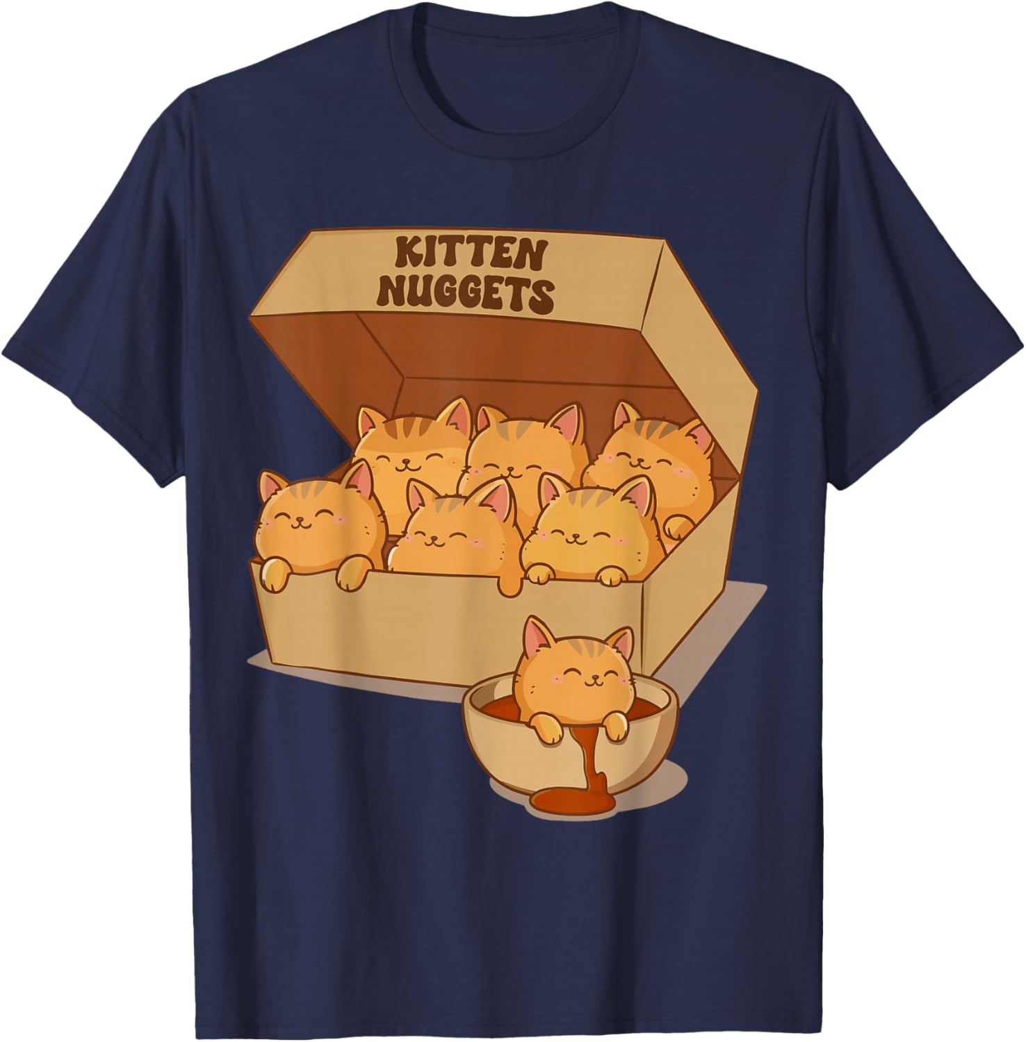 Kitten Nuggets Gourmet T-Shirt - T-Shirt | Navy