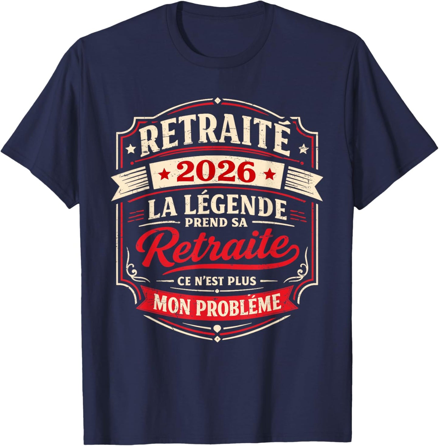 Retraité 2026 Homme Depart Retraite Humouristique T-Shirt - T-Shirt | Navy