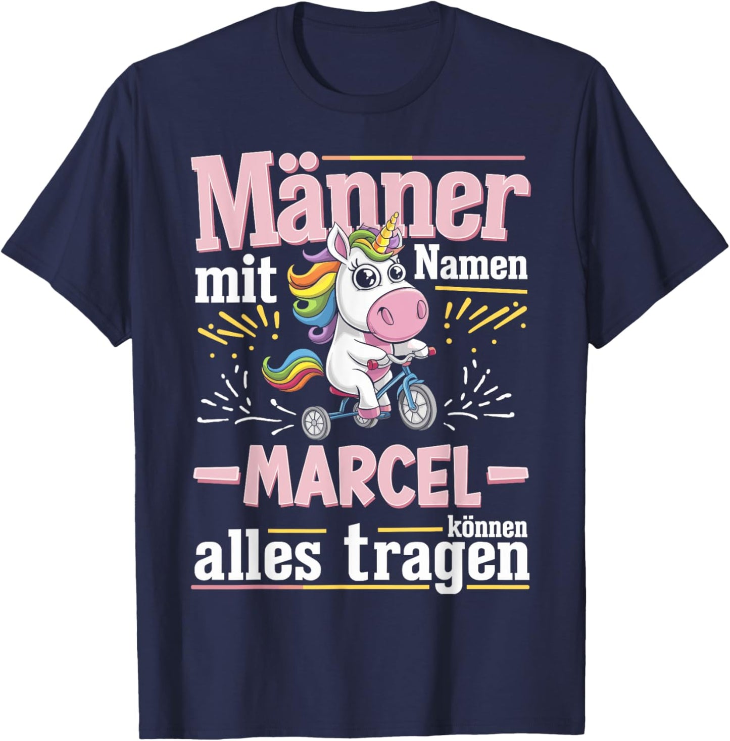 Männer Mit Namen Marcel Vorname Marcel Geburtstag T-Shirt - T-Shirt | Navy