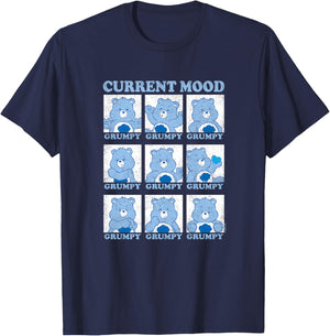 Care Bears Current Mood Grumpy Bear Squares Premium T-Shirt - T-Shirt | Navy