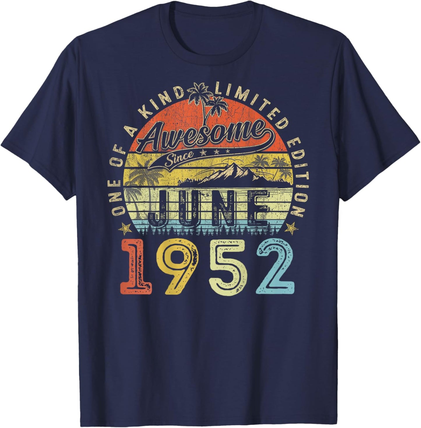 (À l'arrière) Édition limitée 74 Juin 1952 74e Anniversaire T-Shirt - T-Shirt | Navy