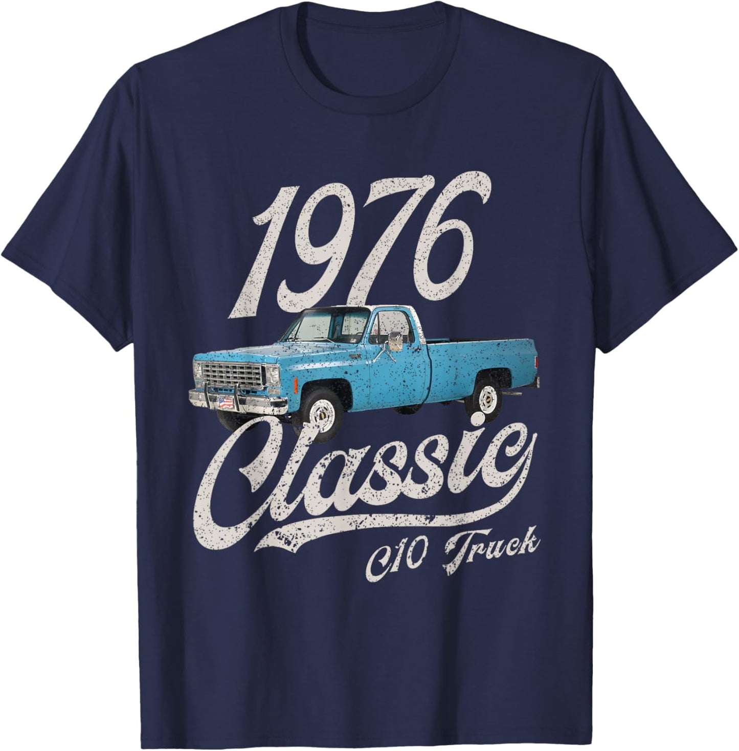 1976 76 C10 Truck T-Shirt - T-Shirt | Navy