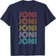 Joni Shirt Vintage Retro Apparel Adults Kids Retro Letter Print Black Small T-Shirt - T-Shirt | Navy