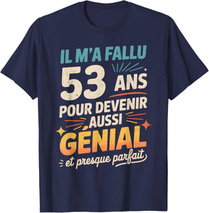 Birthday Gift 53 Years Original Humour 53 Years Men's T-Shirt - T-Shirt | Navy