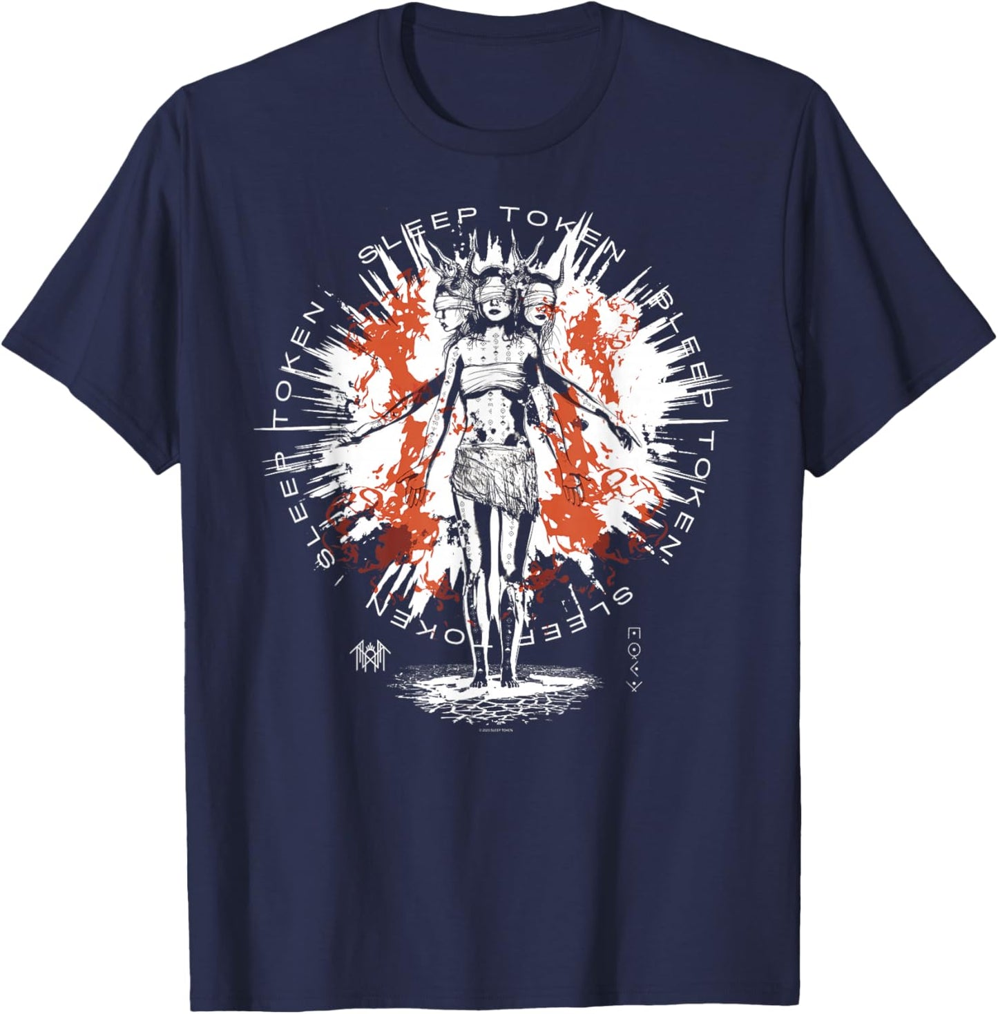 Sleep Token Rain Navy T-Shirt - T-Shirt | Navy