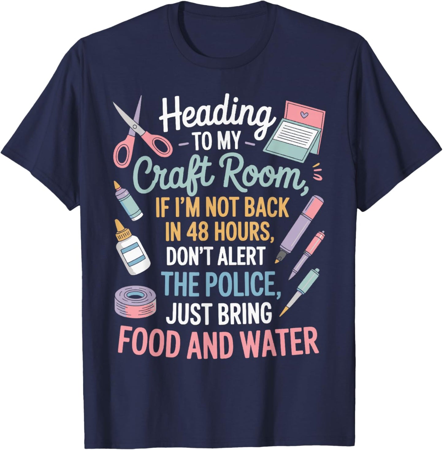 Scrapbooking Crafty T-Shirt - T-Shirt | Navy