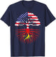 American Grown Vietnamese Roots Flag Heritage T-Shirt - T-Shirt | Navy