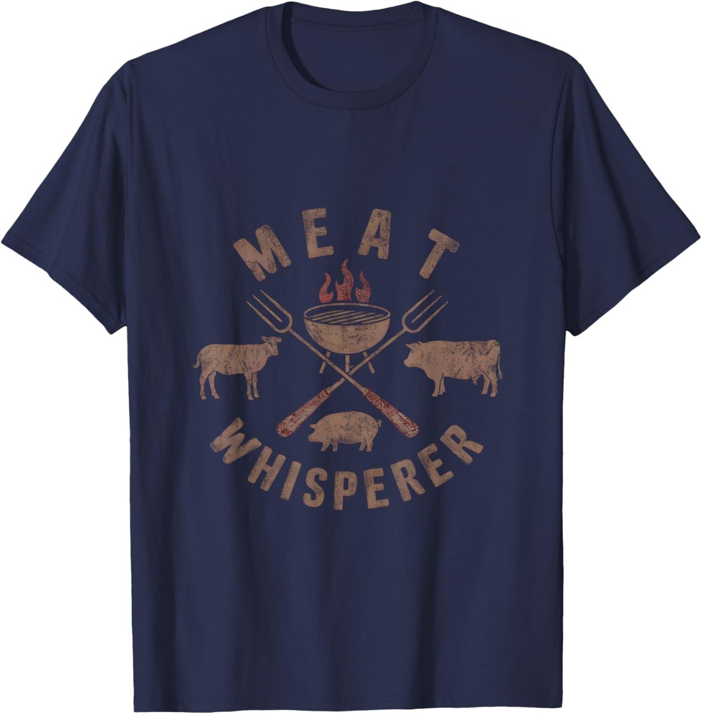 Meat Whisperer BBQ Smokers Cooking Meat T-Shirt - T-Shirt | Navy