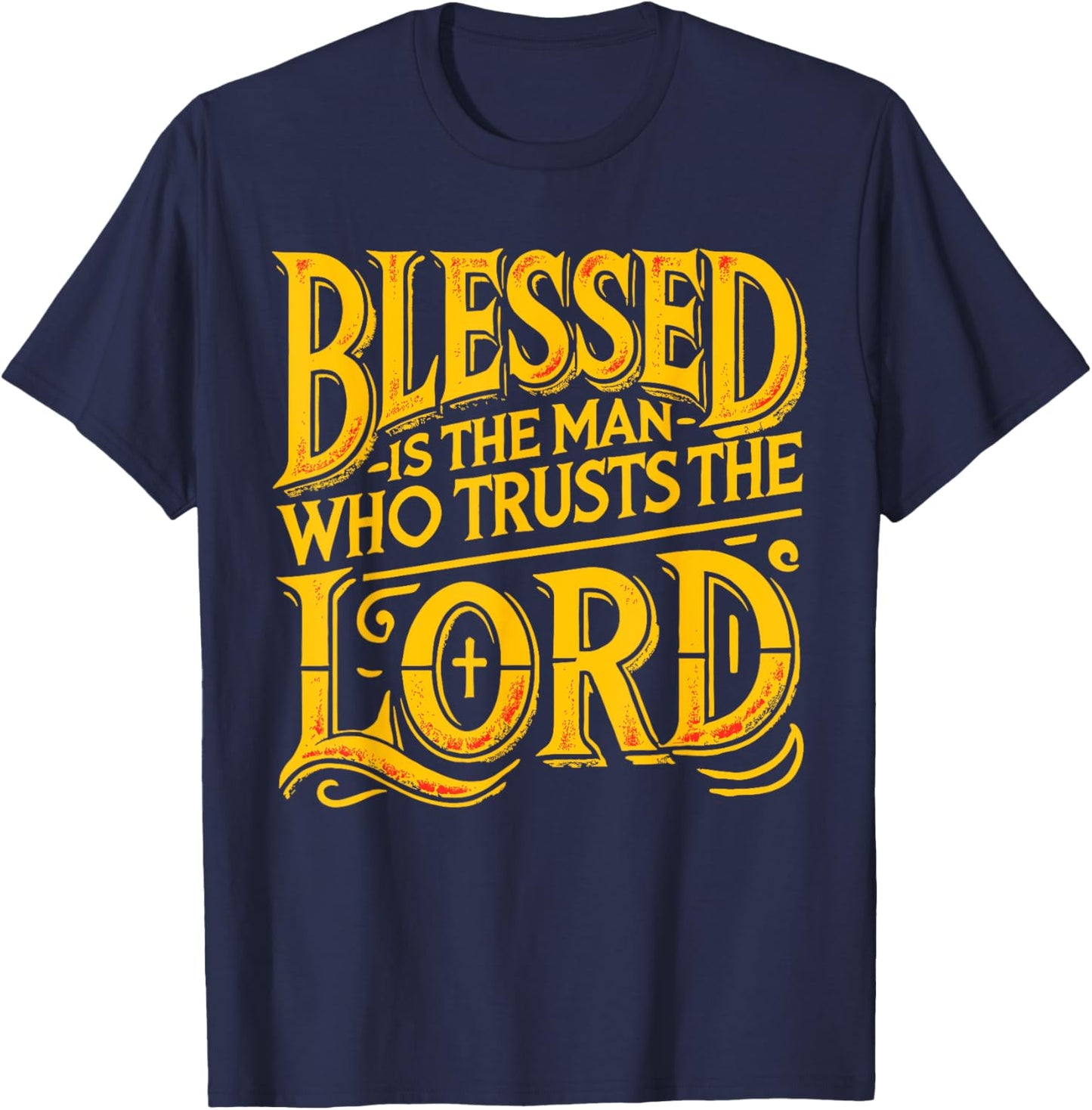 Bible Scripture Verse Jeremiah 17:7 christian men T-Shirt - T-Shirt | Navy
