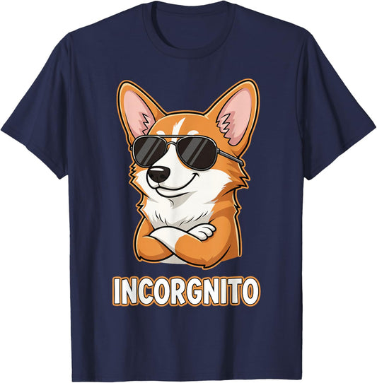 Incorgnito Walisischer Corgi Hundebesitzer Humor Männer Frau Kinder T-Shirt - T-Shirt | Navy