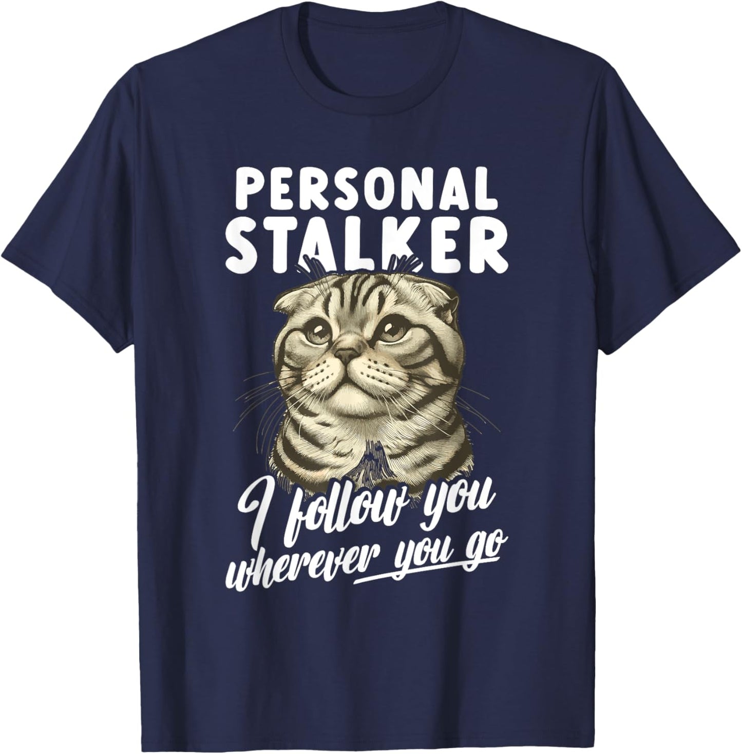 Cat Lover Costume for Scottish Fold Mom Scottish Folds T-Shirt - T-Shirt | Navy