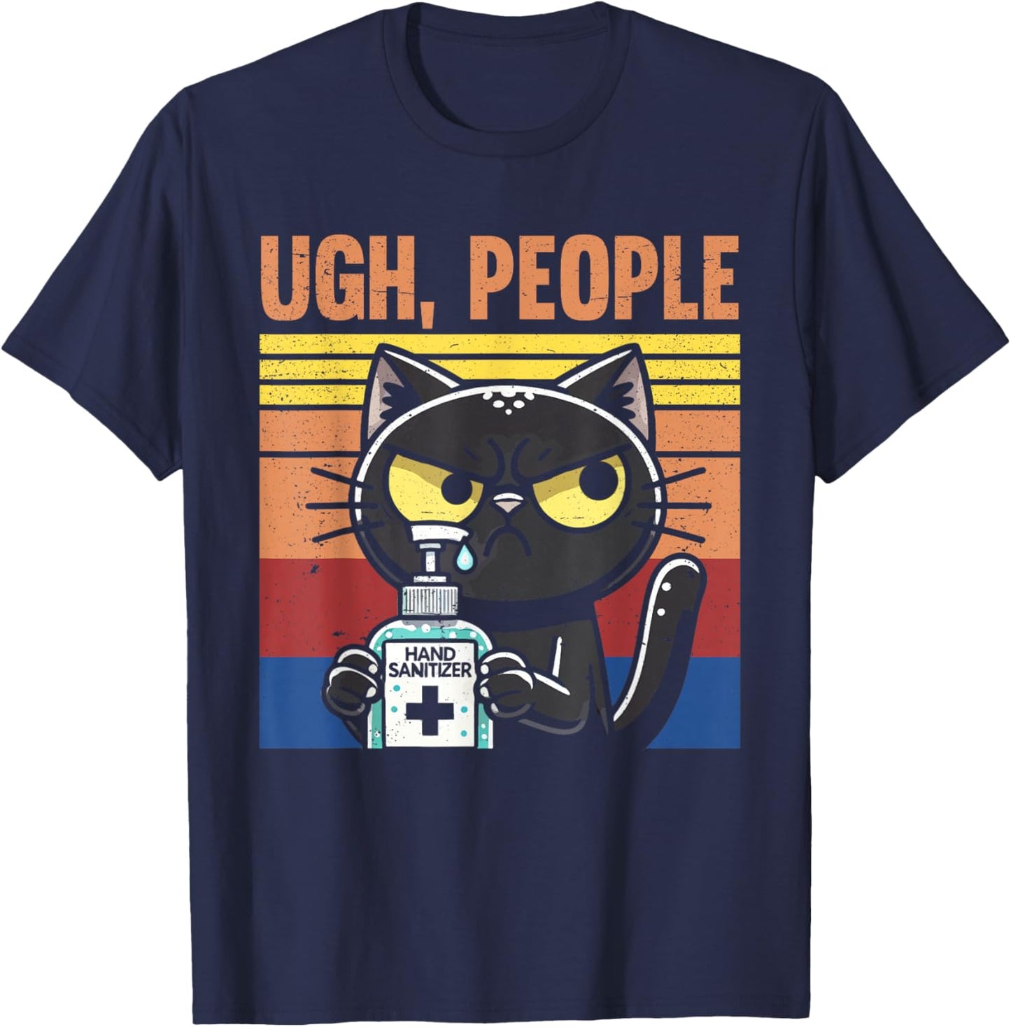 Germaphobe anti-germ hand sanitizer T-Shirt - T-Shirt | Navy