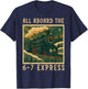Funny 67 Christmas Train Boys Kids Xmas 6 7 Meme Locomotives T-Shirt - T-Shirt | Navy