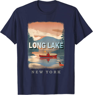 Long Lake New York NY Adirondack Wilderness SD860 T-Shirt - T-Shirt | Navy